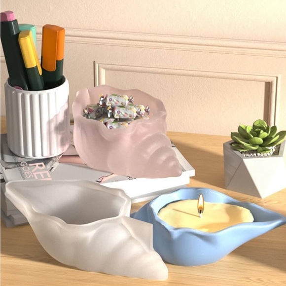 (2) Creative Unique Conch Shell Silicone Molds Bundle +MICA & MORE Shells Sand - Picture 15 of 16